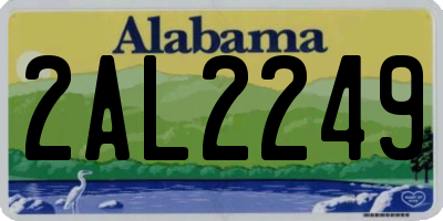 AL license plate 2AL2249