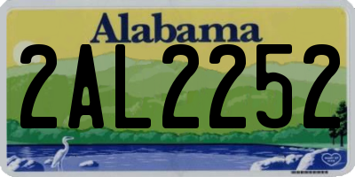 AL license plate 2AL2252