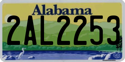 AL license plate 2AL2253