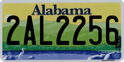 AL license plate 2AL2256