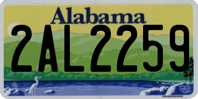 AL license plate 2AL2259