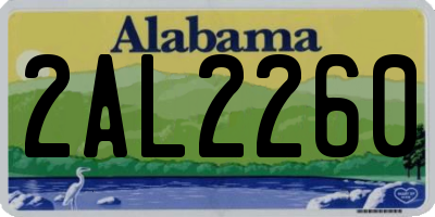 AL license plate 2AL2260