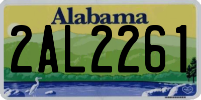AL license plate 2AL2261
