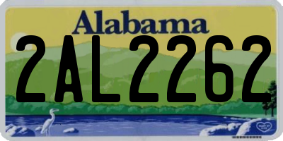 AL license plate 2AL2262