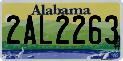 AL license plate 2AL2263
