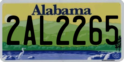 AL license plate 2AL2265