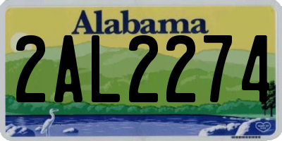 AL license plate 2AL2274