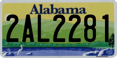 AL license plate 2AL2281