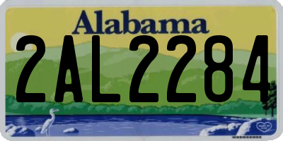 AL license plate 2AL2284