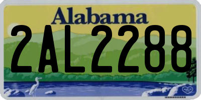 AL license plate 2AL2288