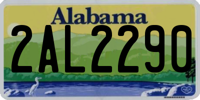 AL license plate 2AL2290