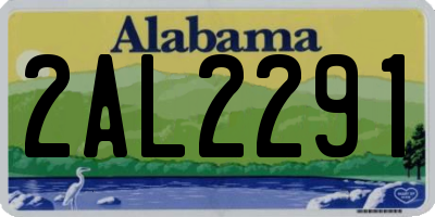 AL license plate 2AL2291