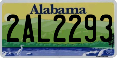 AL license plate 2AL2293