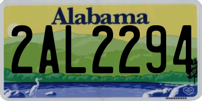 AL license plate 2AL2294