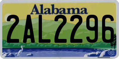 AL license plate 2AL2296