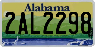 AL license plate 2AL2298