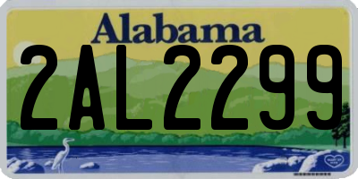 AL license plate 2AL2299