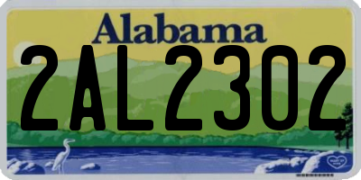 AL license plate 2AL2302