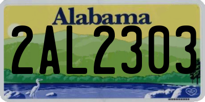 AL license plate 2AL2303