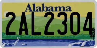 AL license plate 2AL2304