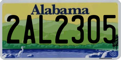 AL license plate 2AL2305
