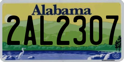 AL license plate 2AL2307