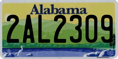 AL license plate 2AL2309