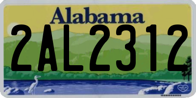 AL license plate 2AL2312