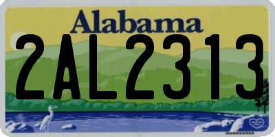 AL license plate 2AL2313