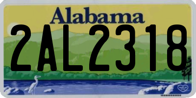 AL license plate 2AL2318