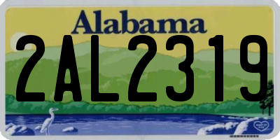 AL license plate 2AL2319
