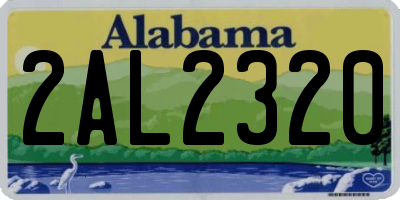 AL license plate 2AL2320