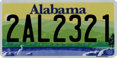 AL license plate 2AL2321