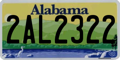 AL license plate 2AL2322