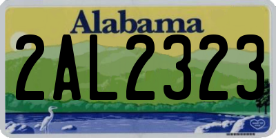 AL license plate 2AL2323