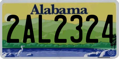 AL license plate 2AL2324