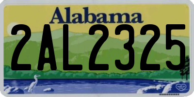 AL license plate 2AL2325