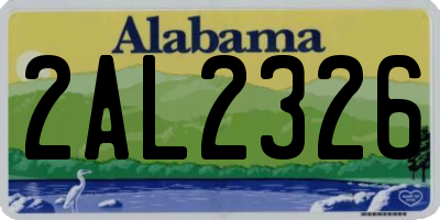AL license plate 2AL2326