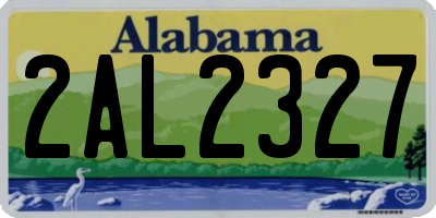 AL license plate 2AL2327