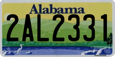 AL license plate 2AL2331