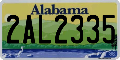 AL license plate 2AL2335