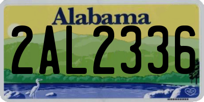AL license plate 2AL2336