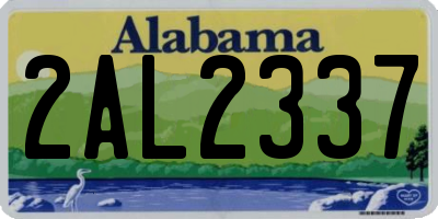 AL license plate 2AL2337