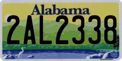 AL license plate 2AL2338