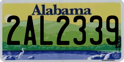 AL license plate 2AL2339