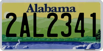 AL license plate 2AL2341