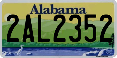 AL license plate 2AL2352