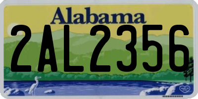 AL license plate 2AL2356