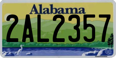 AL license plate 2AL2357