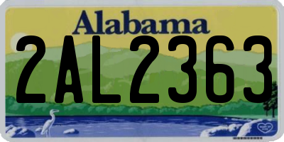AL license plate 2AL2363